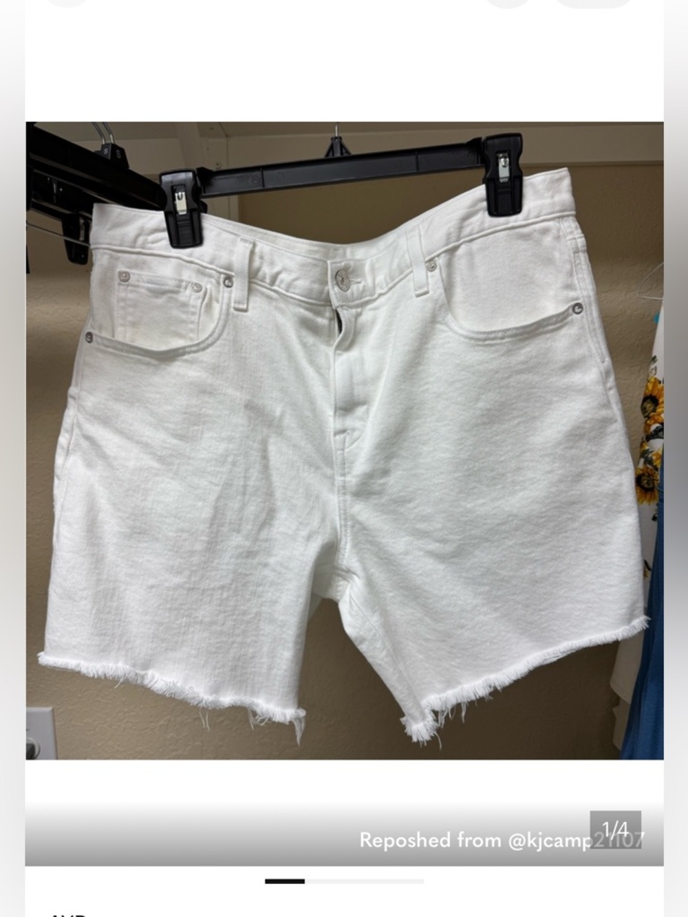 AYR High-Rise Denim Shorts with Leather Logo Tab